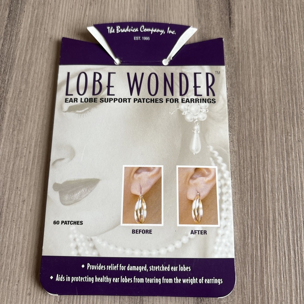 Lobe Wonder Ear Lobe Support Patches -- 60 ct.